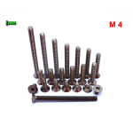 M4 BEZBARWNE TYTANOWE ŚRUBY GRADE 2 DIN 7991